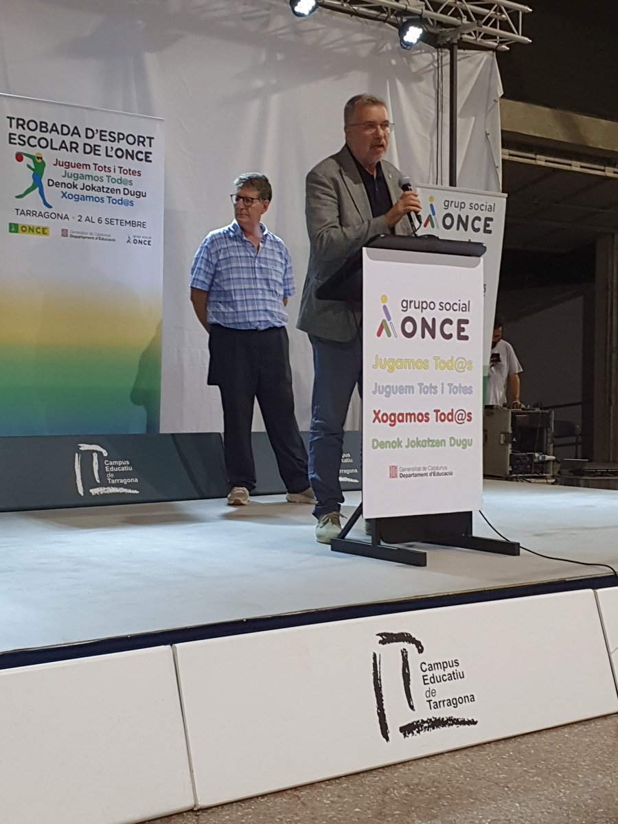 Paraules d'agraïment de l'alcalde Ricomà a la Trobada d'esport escolar de l'ONCE, amb el desig de retrobament.