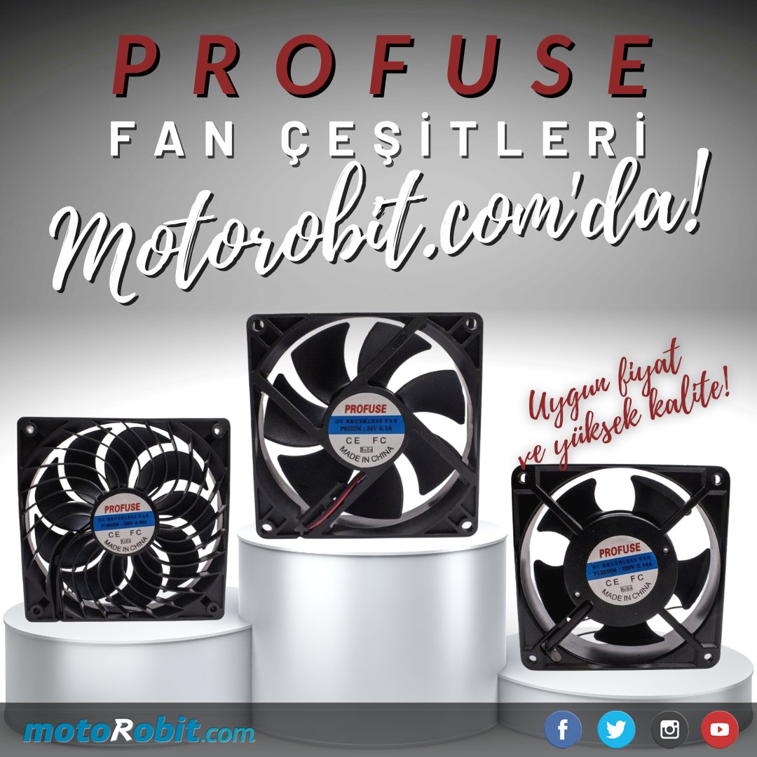 Profuse Fan çeşitleri uygun fiyat ve yüksek kalite ile  Motorobit.com'da stoklarda!
#profuse #fan #motorobit #electronics #robotics #computersetup #CoolerFan #sogutucufan