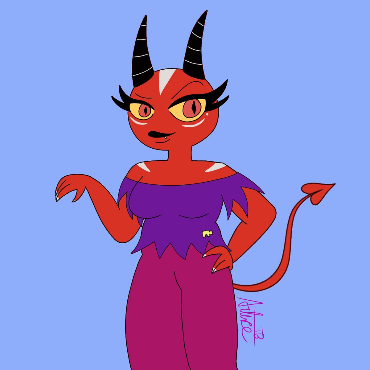 ArteiceTB's tweet photo. Impsona😈
#HelluvaBoss #helluvaimp #hazbinhotel #art #characterdesign https://t.co/jzaDRmpxse