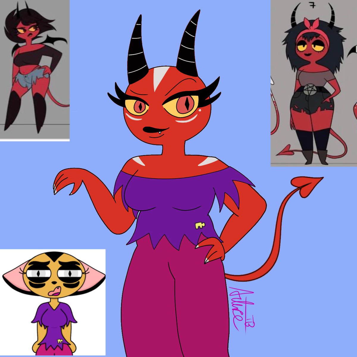 ArteiceTB's tweet photo. Impsona😈
#HelluvaBoss #helluvaimp #hazbinhotel #art #characterdesign https://t.co/jzaDRmpxse