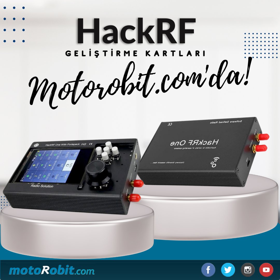 HackRF Geliştirme kartları Motorobit.com'da! 
#gelistirmekarti #hackrf #motorobit #electronics #robotics #radio #developmentboard