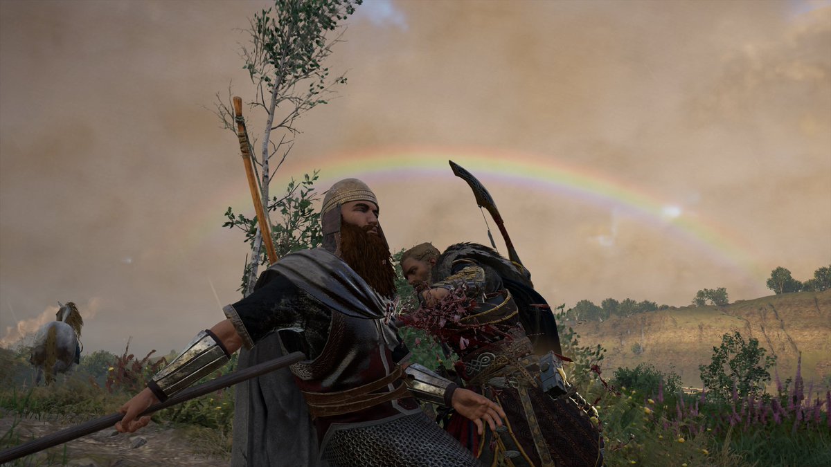 AnHell_48's tweet photo. Oh cool a rainbow! #AssassinsCreedValhalla #PS4share https://t.co/kPf4oTz93G