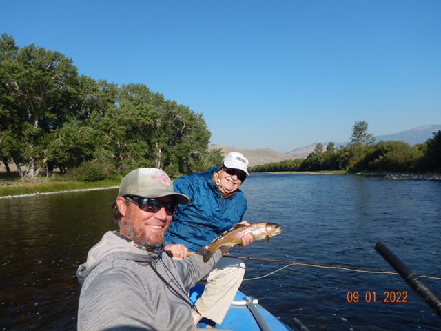 Bugslapping's tweet photo. Big hole has been in great shape the last few weeks, low flows and longer nights have allowed it to cool off the and the fish have been responding in the am. Few more hot ones ahead then hopefully fall will come https://t.co/lbryhDFuTB