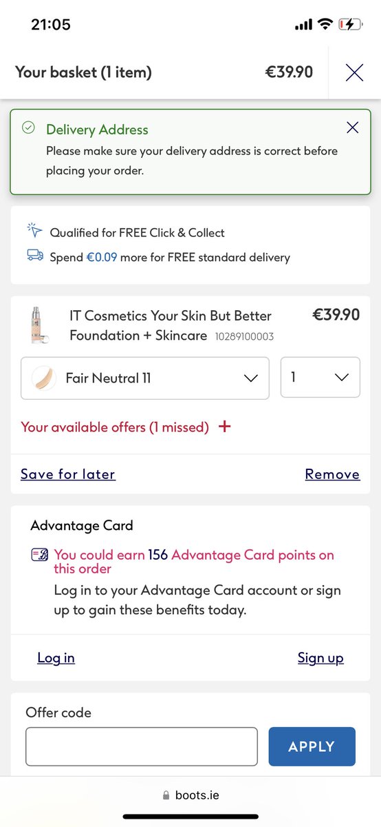 CazBazzz's tweet photo. @BootsHelp when I go to this product online it shows as on sale but when I go to check out it’s back to original price. Have tried website and app, both showing the same! Very disappointed I had a basket full but now too annoyed to purchase https://t.co/7Kdra8ncJD