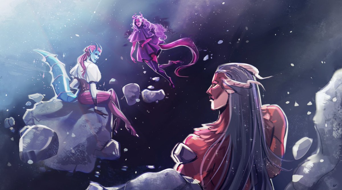 My friend recently revived their cs and there's an ongoing myo event in case anyone's interested! toyhou.se/~forums/5868.s…
They're called Devomas and I love them heaps <3 Art attached is a concept piece I made to help spruce up the new site. (link to it, discord etc. in th forum.)