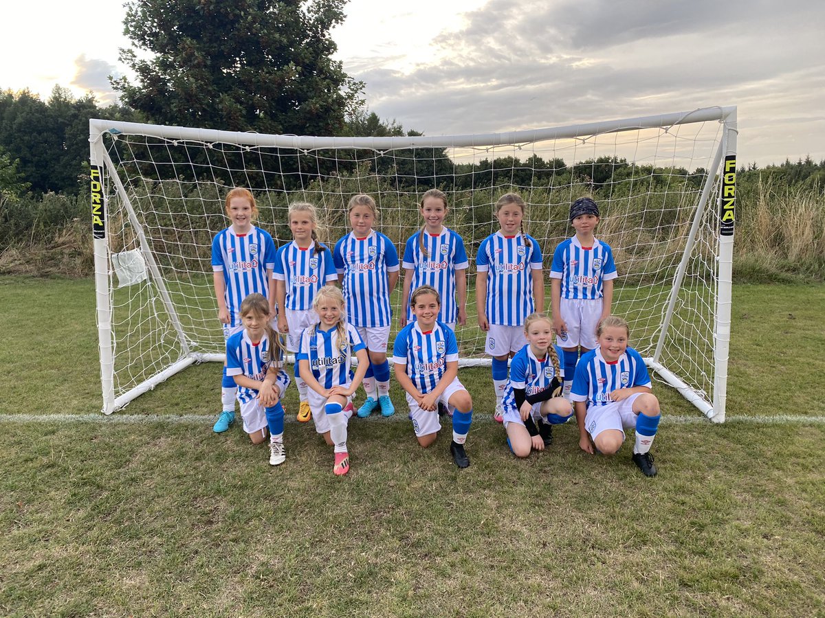 HTAFCWomen's tweet photo. @HTAFCWomen new under 10s team played their first friendly against Shelley boys this evening. All looked happy after the game in their brand new kits.

#UTT https://t.co/ivXMmvW3UM