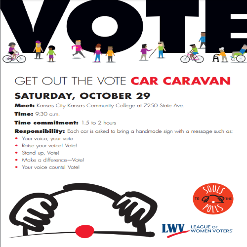 The Social Action committee would like to see as many cars participate as possible at the upcoming Get Out The Vote Car Carabvan. Save the date.   We hope to see you there!