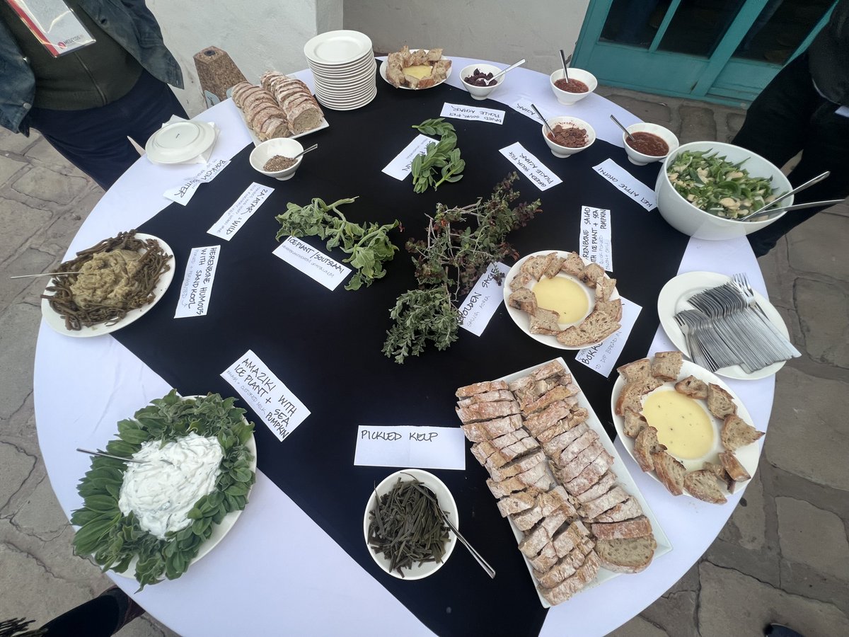 Trying some indigenous ‘forgotten foods’ from the Cape.  The pickled kelp was my favorite!  #FynbosMedecos2022