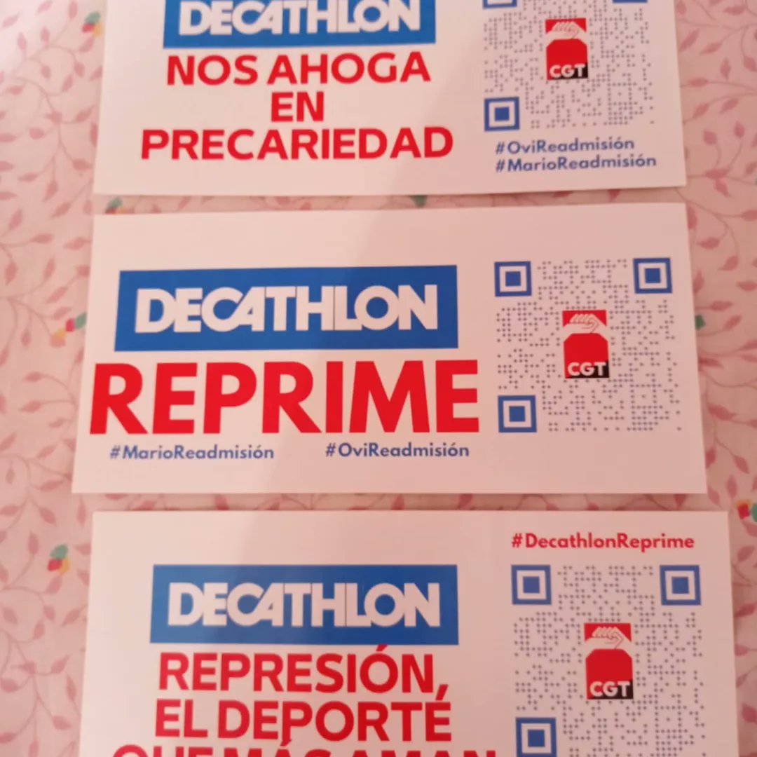 ParlaObrera_P's tweet photo. DECATHLON♡ REPRIME
@cgtzonasur
POP con l@s DESPEDID@S
#OviReadmision
#MarioReadmision
#DecathlonReprime
Decathlon está reprimiendo a sección sindical d CGT
A Decathlon no l gustan los sindicatos combativos como la CGT❤🖤
A nosotras no ns gustan ls empresas explotadoras
#Boicot https://t.co/L9jc3uxKt2