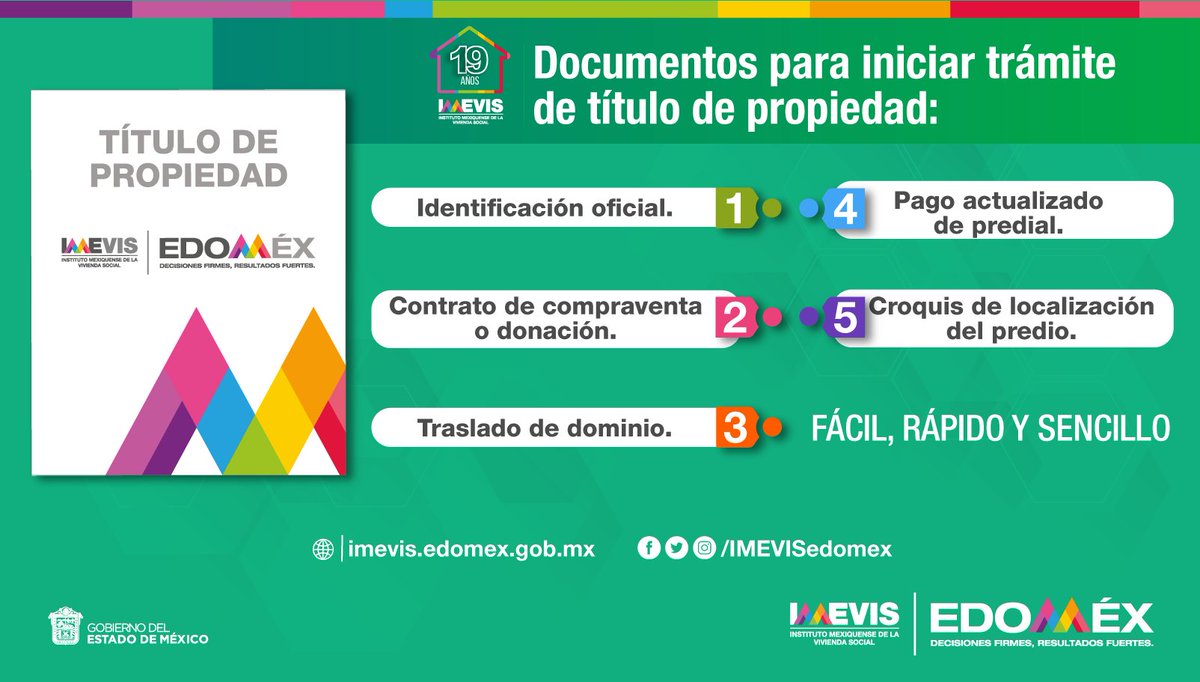 IMEVISedomex's tweet photo. ✅ 🏡 En el #MesVerdeImevis es momento de regularizar tu casa o terreno. Conoce los requisitos para realizarlo con el #IMEVIS. https://t.co/l3kAkgynfo