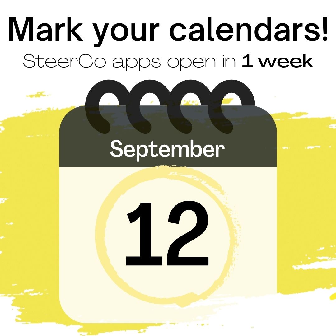Happy Labor Day everyone! Just a reminder, there is one week until SteerCo applications open up. Feel free to DM us to learn what it means to be a SteerCo member!