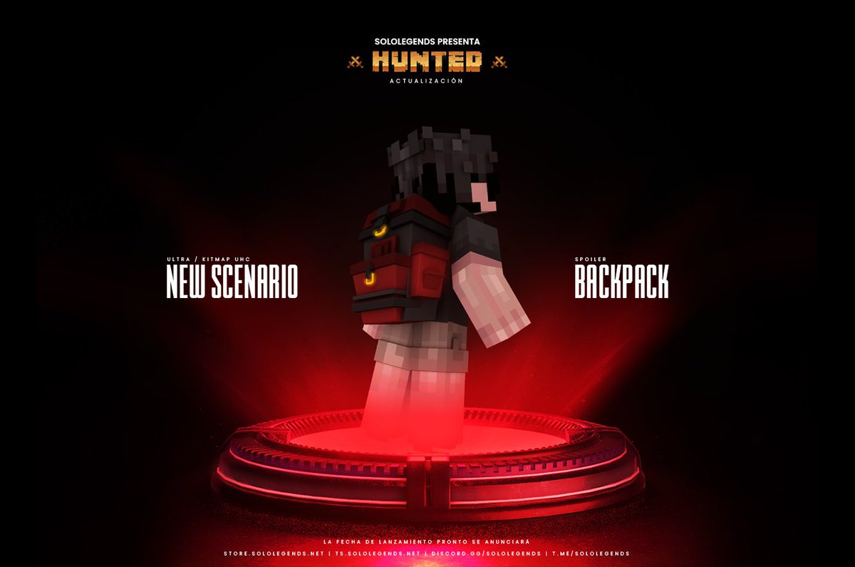 📡Hunted Update #4
⟶ NEW BACKPACK SCENARIO

El escenario consiste en dar acceso al comando backpack con el cual tendrás acceso a un inventario extra de 27 ranuras.

Más información: t.me/sololegends

🔃 &amp;❤️Para ganar x1 Kit Legend Permanente para Ultra.