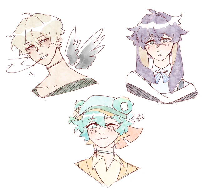 Some of  OCs because I adore him dearly, he's very talented and very pog and I think his ocs are all amazing, follow him follow him gogogo! <333 