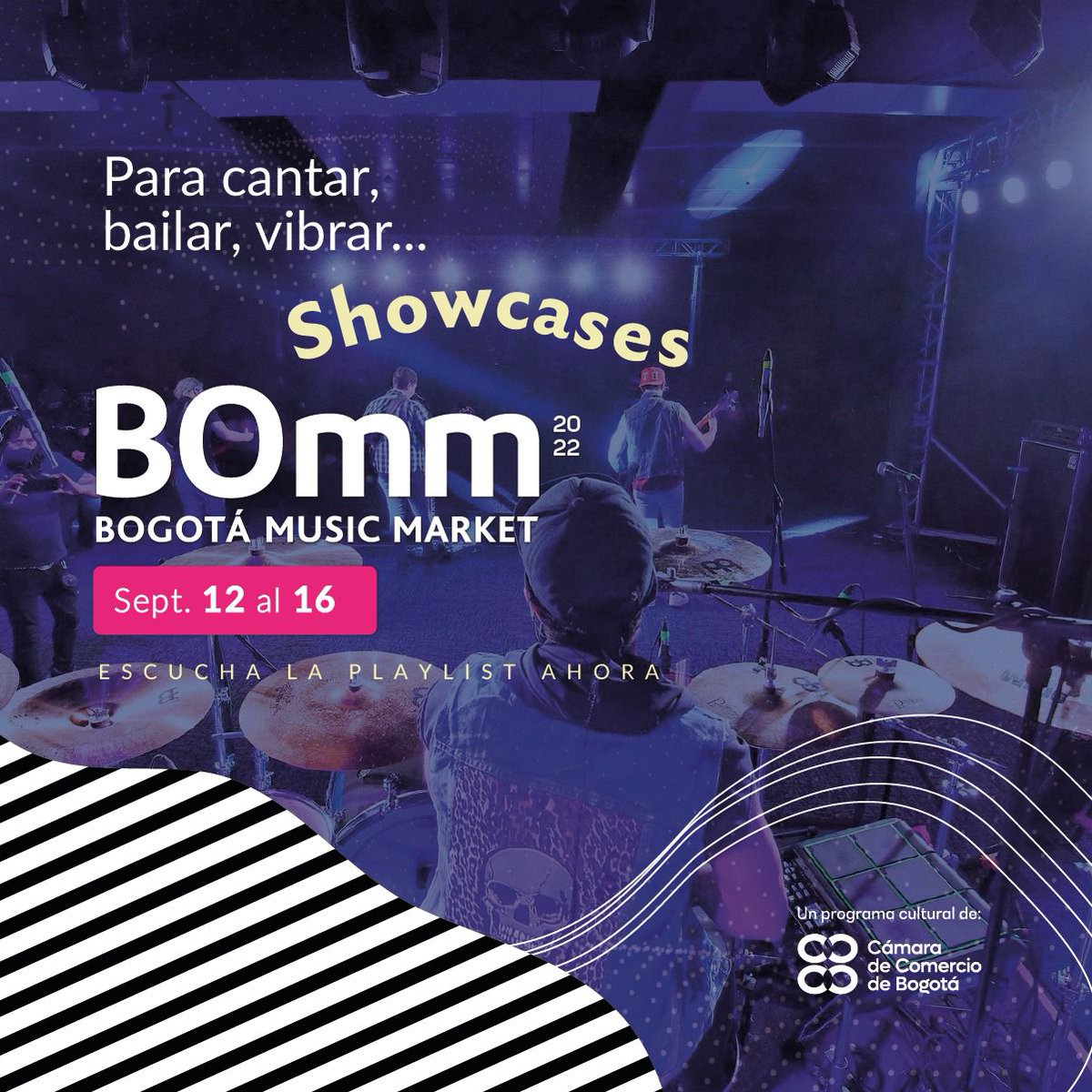 BOmm_Bogota's tweet photo. ¡La cuenta regresiva para los Showcases ya comenzó! Por ahora, puedes disfrutar de todos los sonidos de los artistas que nos acompañarán en esta versión de #BOmm2022. Escucha, comparte, guarda y DISFRUTA 💥 https://t.co/8WWzuZB3sD #PlaylistBOmm2022 #Showcases #ColombiaEsMúsica https://t.co/XHVDnD9svK