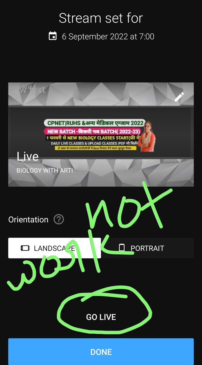 ARTIYADAV35's tweet photo. @TeamYouTube Dear Youtube Team 
Our Youtube Channel Live Stream Problem .Go live Option not work ~3 days . Please Help me . Please reply me 
Channel URL -https://t.co/OdOtUIqKei https://t.co/MTgjM1ePav