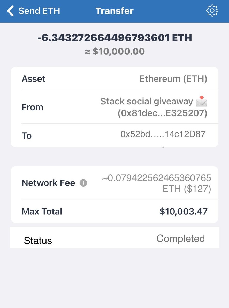 R_INFTTOP_'s tweet photo. $10000 in #ETH 

✅ RT &amp; FOLLOW "Done" https://t.co/WvjQvFqOas