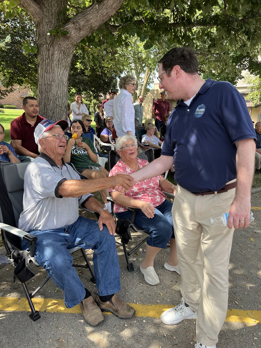 Flood4Nebraska's tweet photo. The Schuyler Labor Day Parade is a fantastic event with so many friendly people. Thank you for all the support! #TeamFlood https://t.co/W3yFKO8OMS