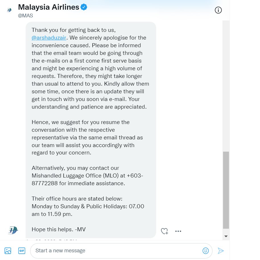 arshaduzair's tweet photo. Update : The @MAS requested we continue communicating by email, but they have not replied since over a month ago. #poorservice https://t.co/g86N0es0fc