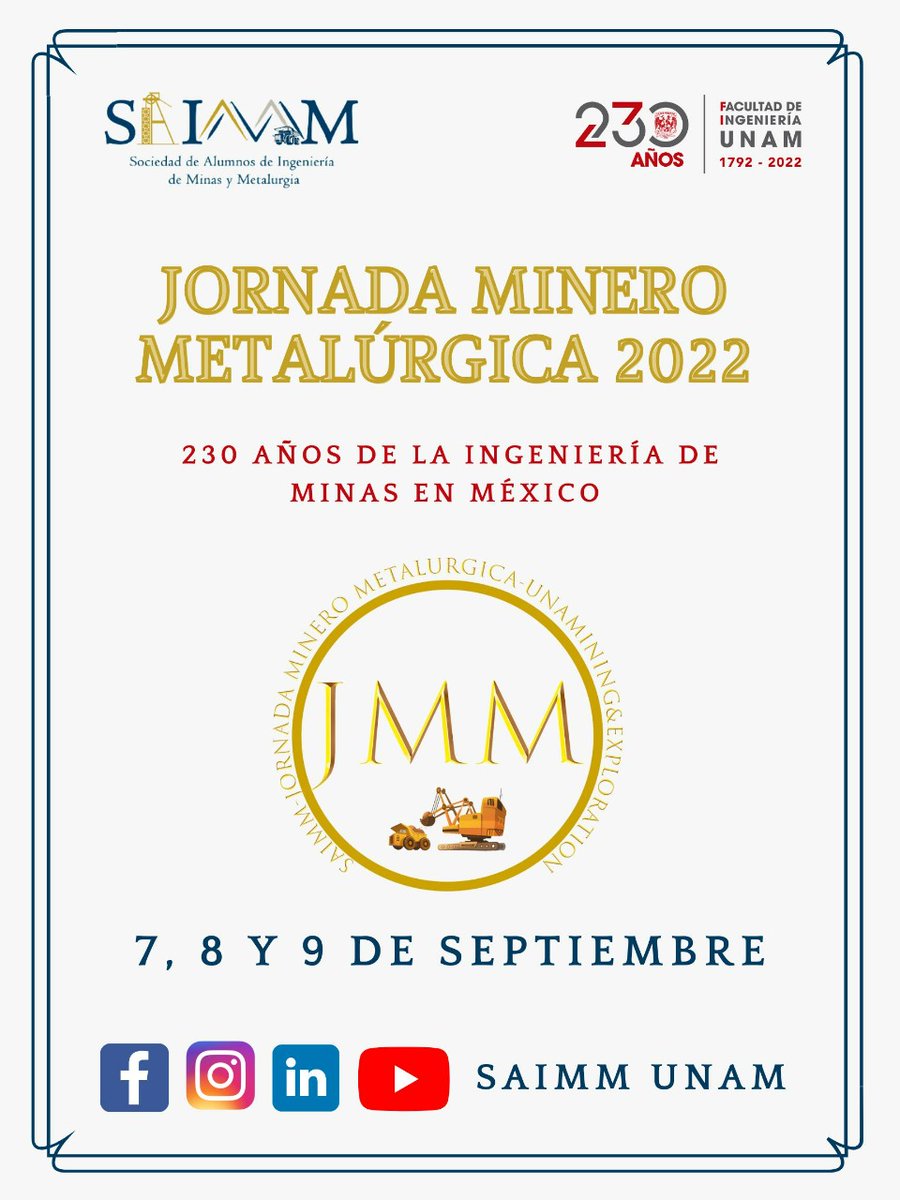 saimmunam's tweet photo. Esperamos contar con su asistencia! 👷‍♂️⛏️ https://t.co/cgpBzFVnPI