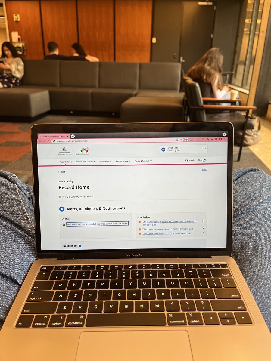 Sarah_Healey_'s tweet photo. #HSBH2009 This week I explored my own My Health Record in light of the recent lectures by Prof. Melissa Baysari. I was surprised learning about the challenges associated with the MyHR including low uptake by patients due to usability as well as health literacy demands. https://t.co/YHDlVDfrK0