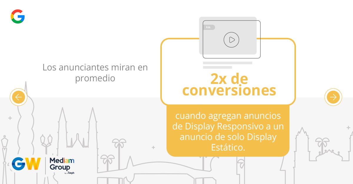 MediamGroup's tweet photo. No pierdas la oportunidad de mostrar tus anuncios: opta por una estrategia conjunta de Búsqueda + Display y llega aún más lejos con anuncios responsivos que se adaptan a cada espacio publicitario.
#GoogleWeekbyMediam #MediamGroup https://t.co/55b6QPhChw