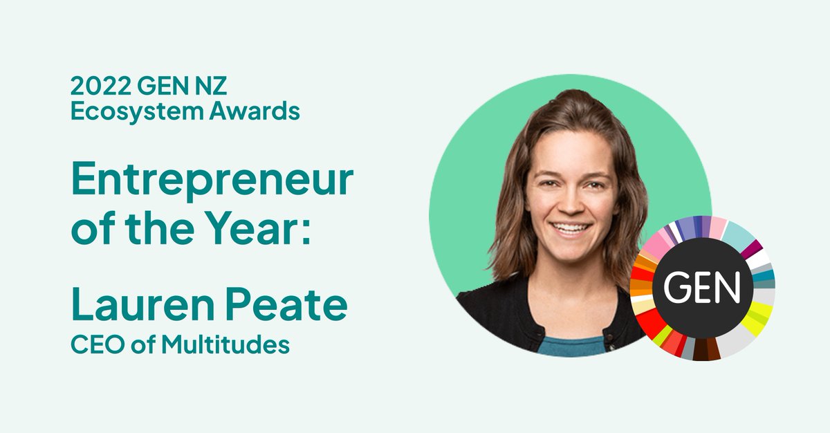 Last night, our CEO and founder <a href="/lmpeate/">Lauren Peate</a>  won 🎉 Entrepreneur of the Year 🎉 at <a href="/GEN_NewZealand/">GEN New Zealand</a>'s inaugural Ecosystem Awards! 🤯💜👏