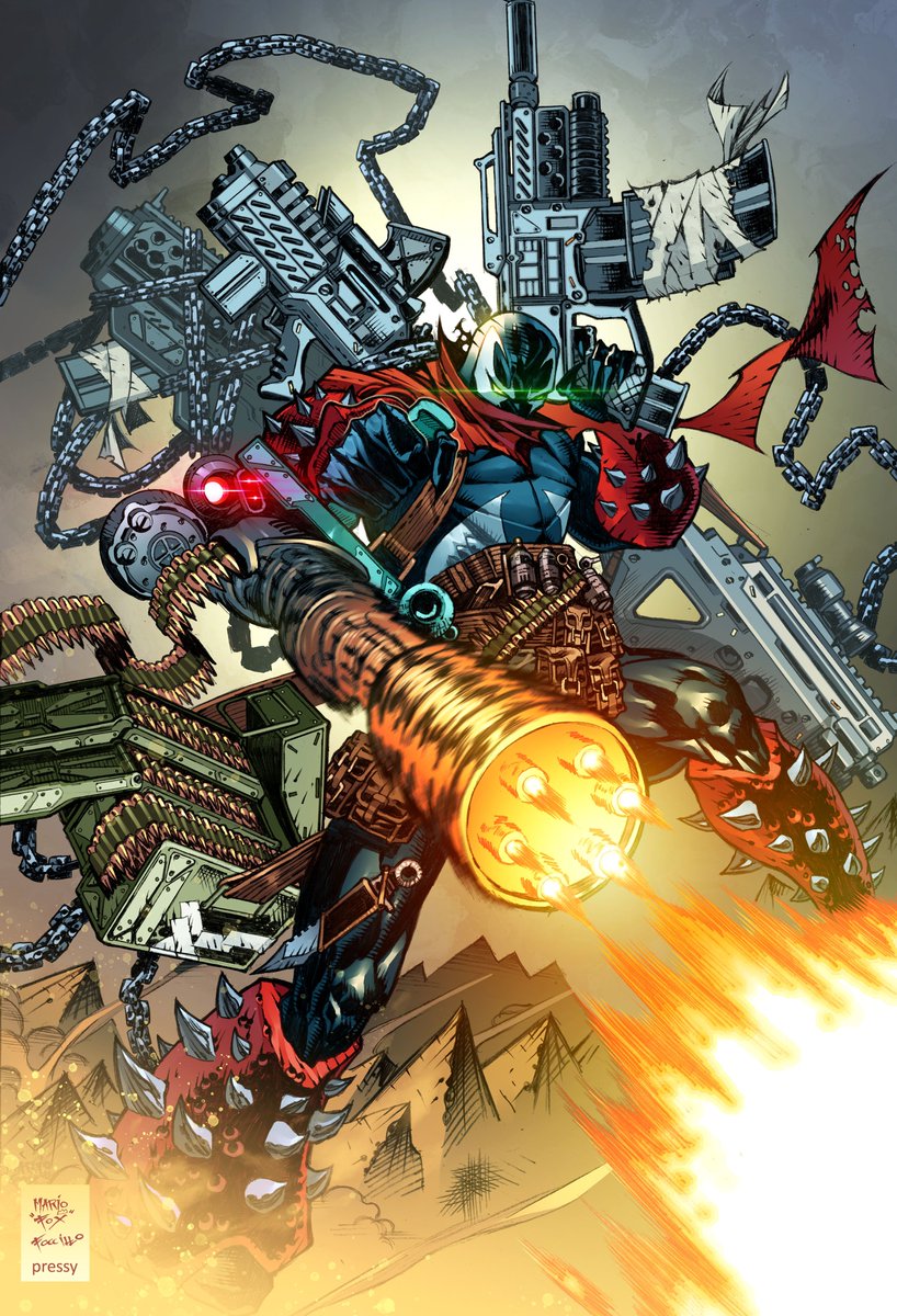 Pressinator's tweet photo. COMMANDO SPAWN by @MFoccillo X Me
I enjoyed coloring every bit of this!! Hope you all like it & follow us for more kickass art.
#imagecomics #comicbooks #coverart #spawn #commandospawn #colors #Art
@Todd_McFarlane @javierfdezart @Demonpuppy @ImageComics https://t.co/XAuQoSSb19