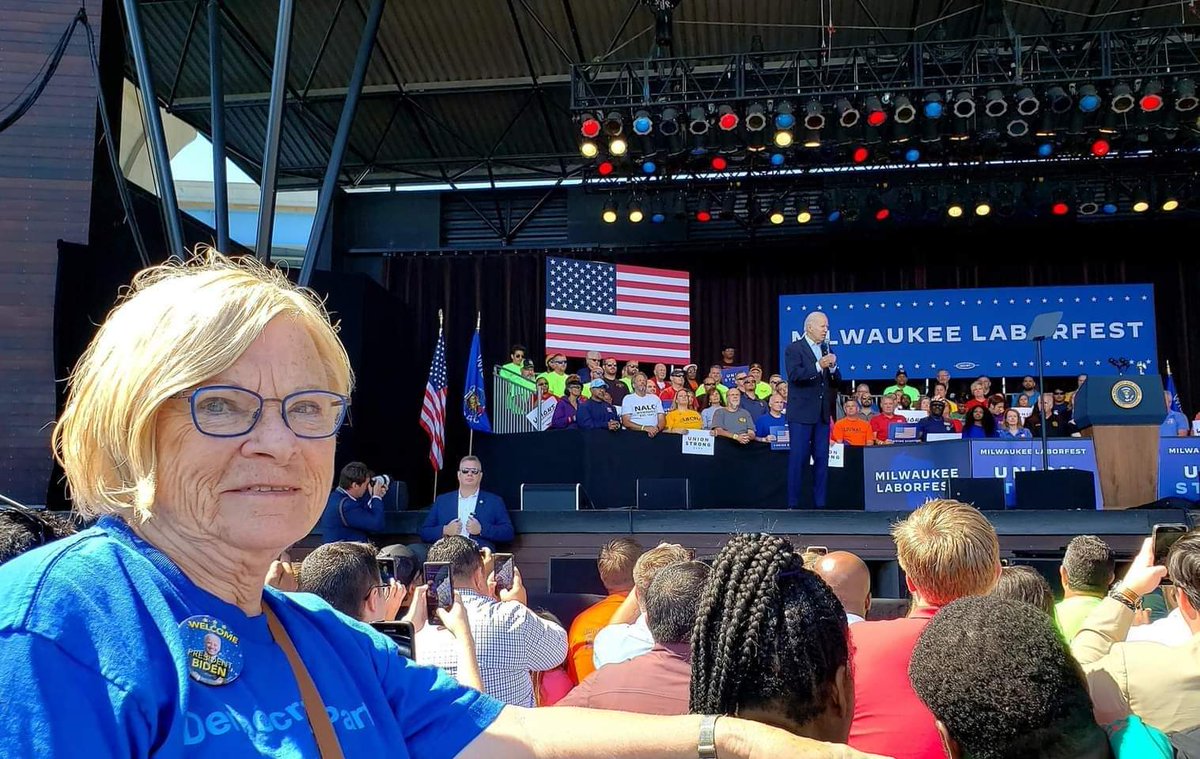 jim4progress's tweet photo. Quite a speech @POTUS! 

Thanks for coming to Milwaukee - lifting spirits, saluting Labor, and getting us fired up to win in Nov...

Let's go! 

Volunteer...
Let's Get-Out-The-Vote...
And  Win! 

#MKEDems 
#WinWithWisDems 
#JoeBiden #Laborfest #MKE https://t.co/xRnHpxwcnj