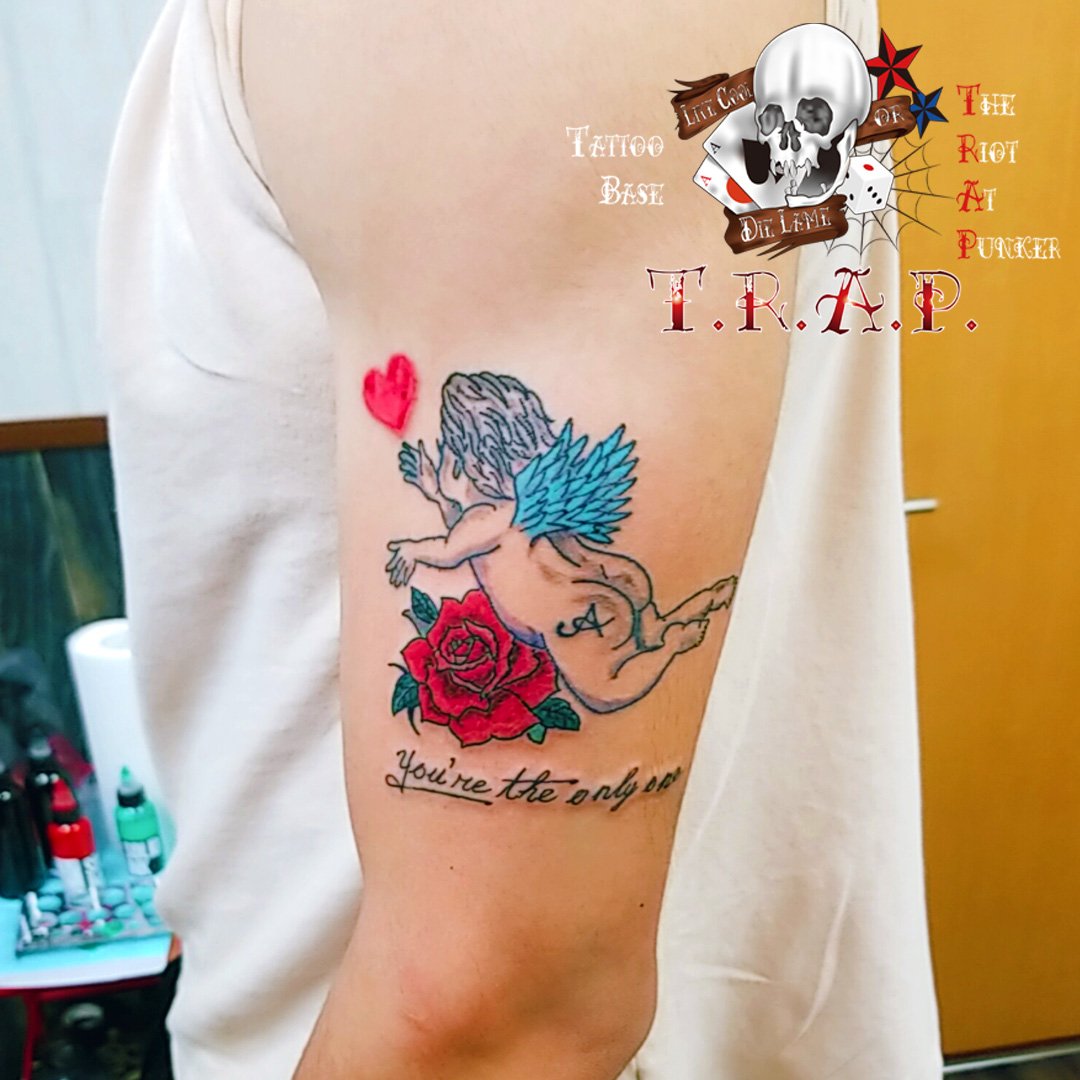 Tattoo Base T R A P Tattoo Work 薔薇とレタリング追加 Tattooed By Yu K Yu Ks Tweet Tattoo 彫師 入間市 タトゥー 刺青 フォローミー タトゥースタジオ 狭山市 飯能市 Japanesetattoo T Co Iwqndtfyby Twitter