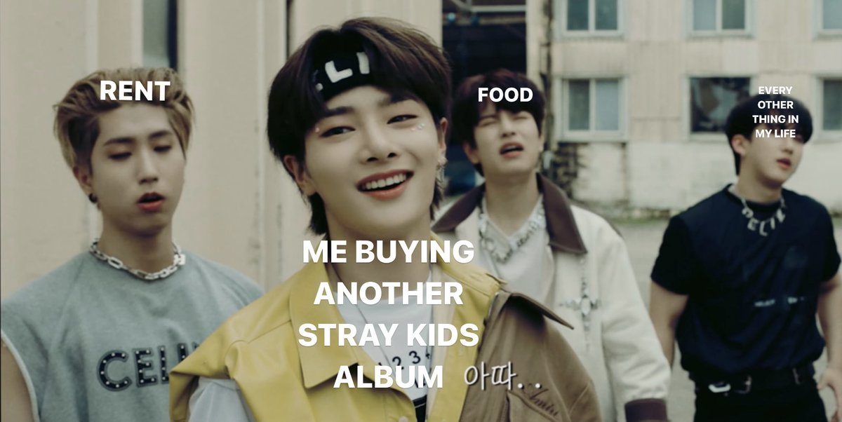 hustlin4skz's tweet photo. I may starve to death but at least I will have my SKZ albumbs 
#StrayKids #스트레이키즈
#MAXIDENT
#StrayKidsComeback
#YouMakeStrayKidsStay https://t.co/BY9DINV9lo
