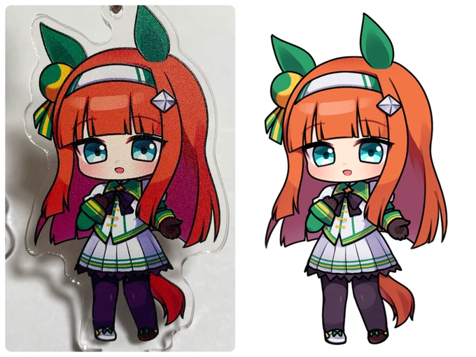 騒いでてすみません。元の絵と比較しましたが元絵が濃かった可能性も…というのも、以前この印刷会社さんにサンプル(3枚目)発注したとき、色が赤みかかってて薄かったので若干濃く、赤みを抜いた絵で入稿しました。(サンプルは片面印刷。今回届いたのは両面印刷) 
