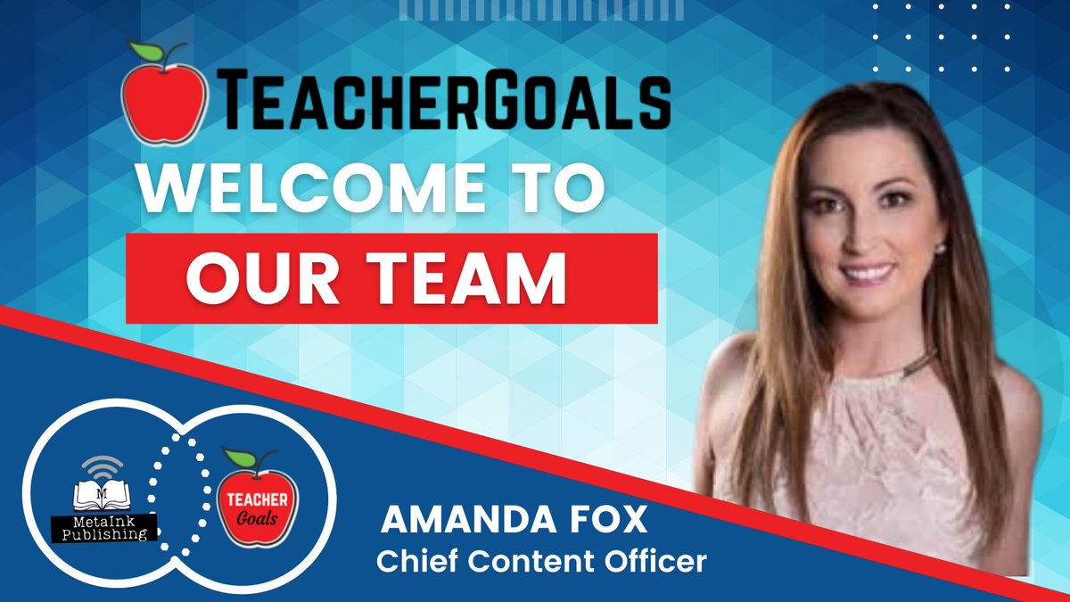 I’m excited to announce that today marked my first day in my new role as Chief Content Officer w/ <a href="/teachergoals/">TeacherGoals</a>. I’ll be working on content creation &amp; the publishing side! 

Furthermore, <a href="/MetaInkBooks/">MetaInk Publishing</a>  has been acquired &amp; all book titles will become part of #TeacherGoals!🥳🥳🥳