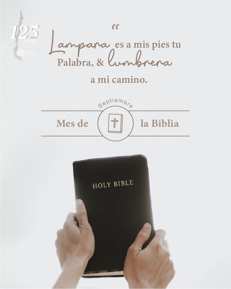 ACyMChile's tweet photo. Este mes es especial, no solo porque como chilenos celebramos nuestras fiestas patrias, sino también porque como ciudadanos de cielo, celebramos la gran bendición de contar con un maravilloso libro: La Biblia. #Biblia https://t.co/r9UHKiWaQx