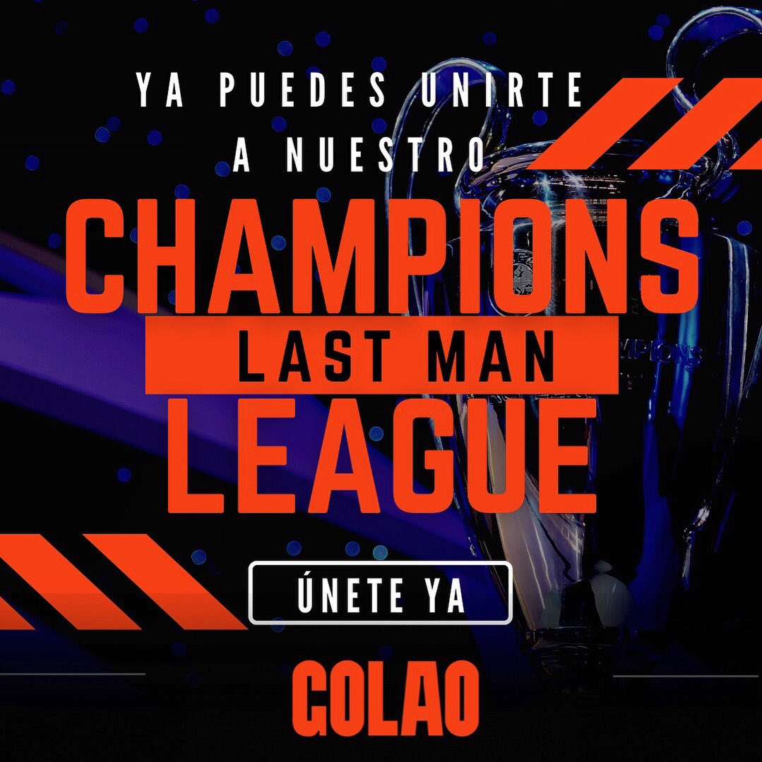 GolaoApp's tweet photo. ¡LA CHAMPIONS ESTÁ EN GOLAO! 🥵🥵

Únete gratis y conviértete en #LastMan 

El link está en nuestra bio https://t.co/arPujw43pC