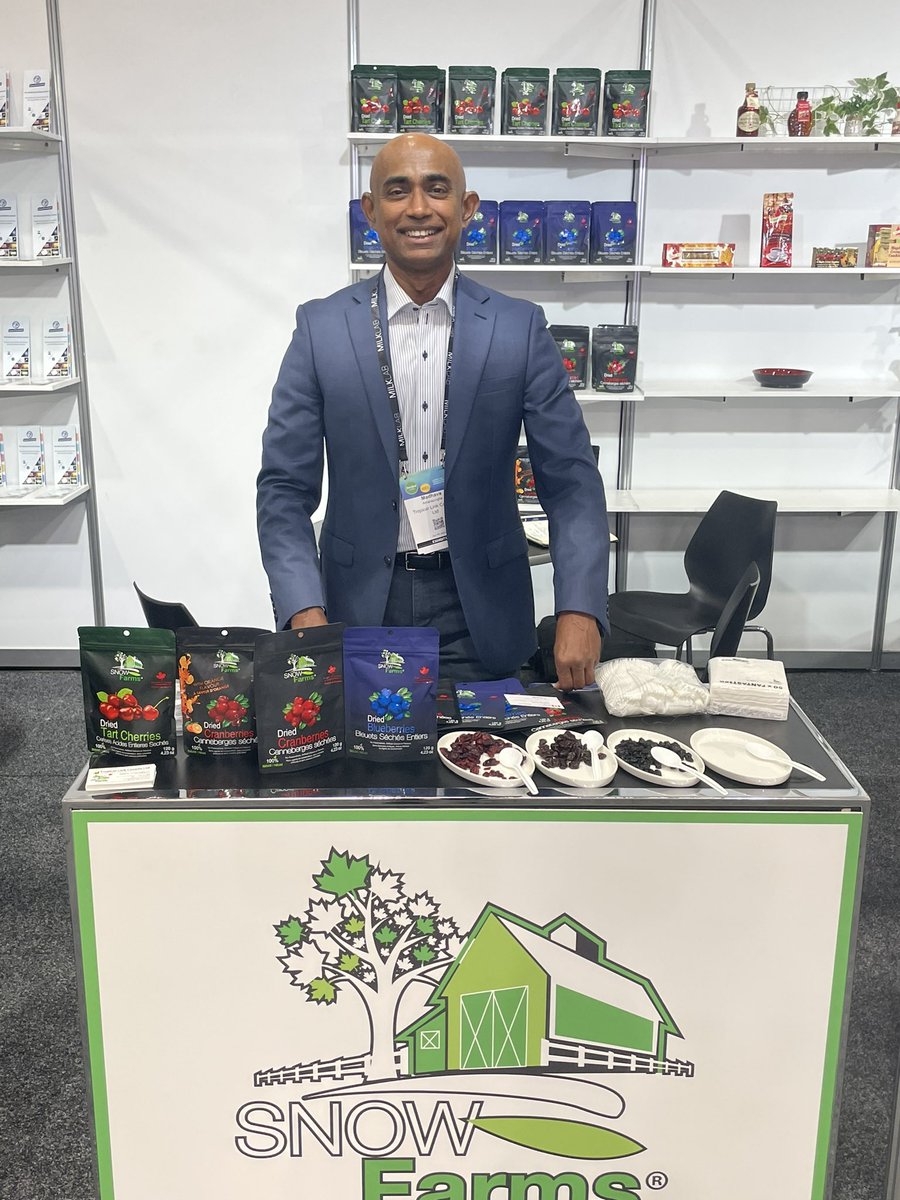 CFEA's tweet photo. It’s day 2 of @finefoodAU If you are in Melbourne stop by HK35 to try some tasty maple syrup and dried fruits. As well as learn about a smart food safety solution.  #CFEA #export #canadian #food https://t.co/okoq7ozFIH
