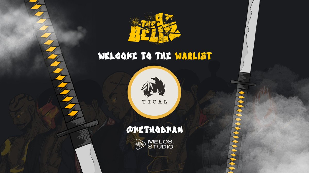 The9Bellz's tweet photo. We have created the WARLIST, a list of 10 000 Musical fans and Like-Minded people. 

Only way to join and help our 9 Warriors defeat the Dark Master.

You can apply to the WARLIST here: https://t.co/SQYQJJSxpa

Please welcome @methodman as first #WARLIST member
#9bellz https://t.co/XqTQWpq8uq