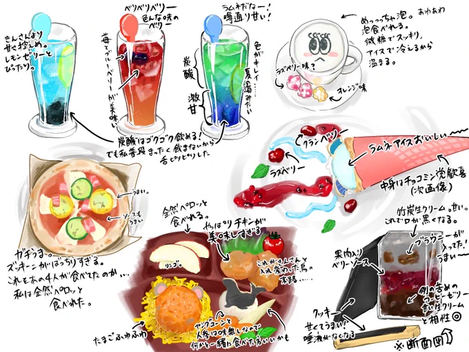 #DDCafeの手記 
また行ってきました…お腹も心も満たされすぎて夢心地…ずっと白昼夢の中にいたい
ほんとに美味しかったなぁ…🎩口がww黒くwwwwピザもきんさんと入れ替わった鳥も食べれた!!
↓ ↓ また勢いだけの食事レポ 