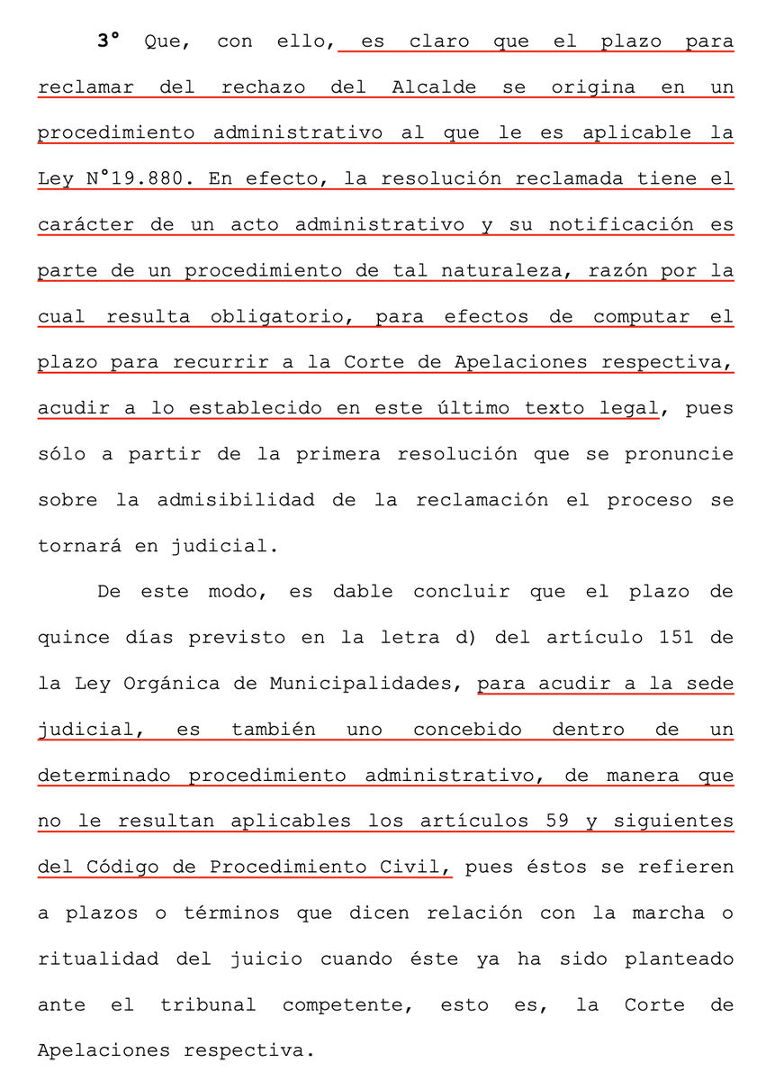 LuisCorderoVega's tweet photo. CS (5.9.2022, rol 13393-2022) reitera: el plazo para la interposición de un reclamo de ilegalidad municipal ante la Corte de Apelaciones se contabiliza según las reglas de la ley 19.880 y no el CPC, dado que proviene de un procedimiento administrativo. https://t.co/QiE4QaJNBq