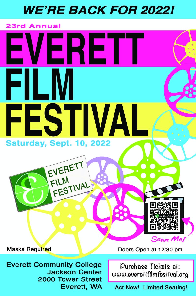 FilmFestEverett's tweet photo. We’re back! Join us this Saturday, Sept. 10! Get your tickets before they’re gone: https://t.co/SdSmlhrOyO. https://t.co/NZwhibQgZK