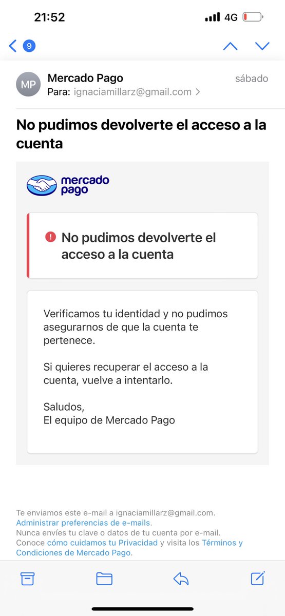 nachamillar's tweet photo. @ML_Ayuda hola Meli Chile!! Necesito ayuda para validar mi cuenta, cambié mi número de teléfono, intenté identificarme con el carnet y me rechazaron, ayuda!! https://t.co/MFvLuzRUxI