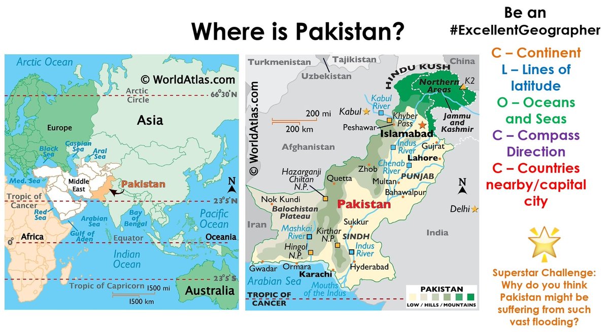 Jennnnnn_x's tweet photo. Here's a short lesson on the current flooding in Pakistan, an IDEAL analysis, lots of discussion opportunities &amp; an article linked to the flooding/climate change. Not anything hugely 'wow' - but if its useful, feel free to download here. #geographyteacher https://t.co/d9mCyCZnSD https://t.co/znELvQhp3x