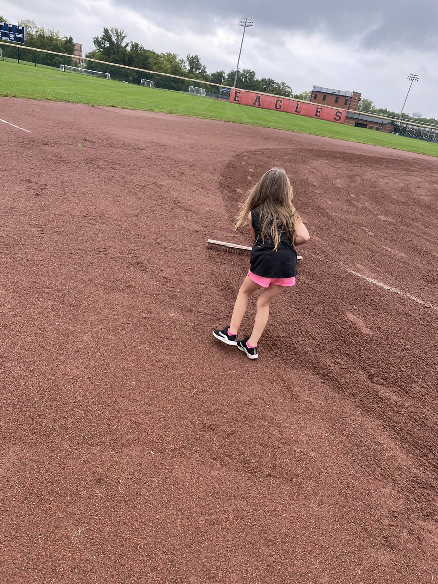 LHSEagles_SB's tweet photo. Avery working to help make sure the field is ready for tomorrows home opener. https://t.co/azu2hYoAMc