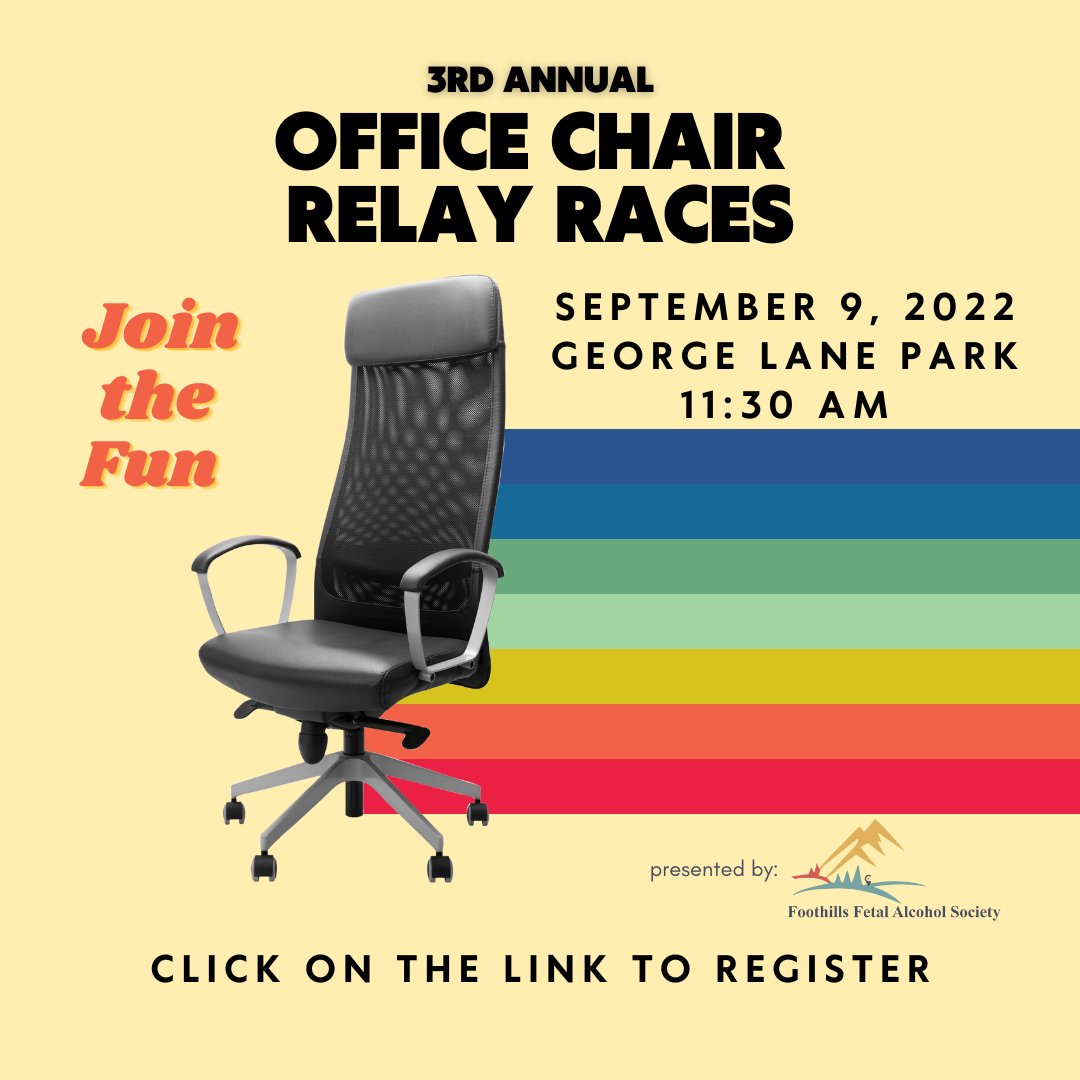 HRiverffas's tweet photo. You still have time to register for the 3rd Annual Office Chair Relay Races! Its a lot of fun! We promise! Sign up now.  Hot dog lunch will be served!
https://t.co/zs8tHcMxMk

#FASDMonth2022
#FASDDay2022
#officechairrelayraces
#funfunfun
#seeyouthere
#getyourbestchair
#wearehere https://t.co/6JEh5hjWeW