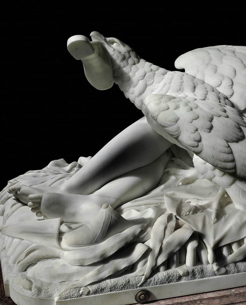 A Life-size Marble Figure Of 'Rhodopis', On Plinth, 1862 by Charles Francis Fuller.