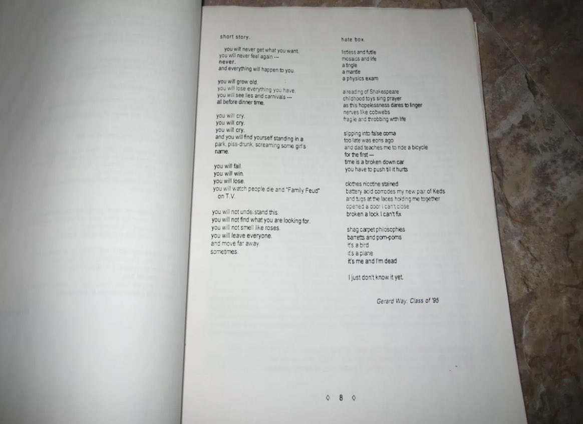 ftwwwillz's tweet image. thinking about 18-year-old gerard’s poetry