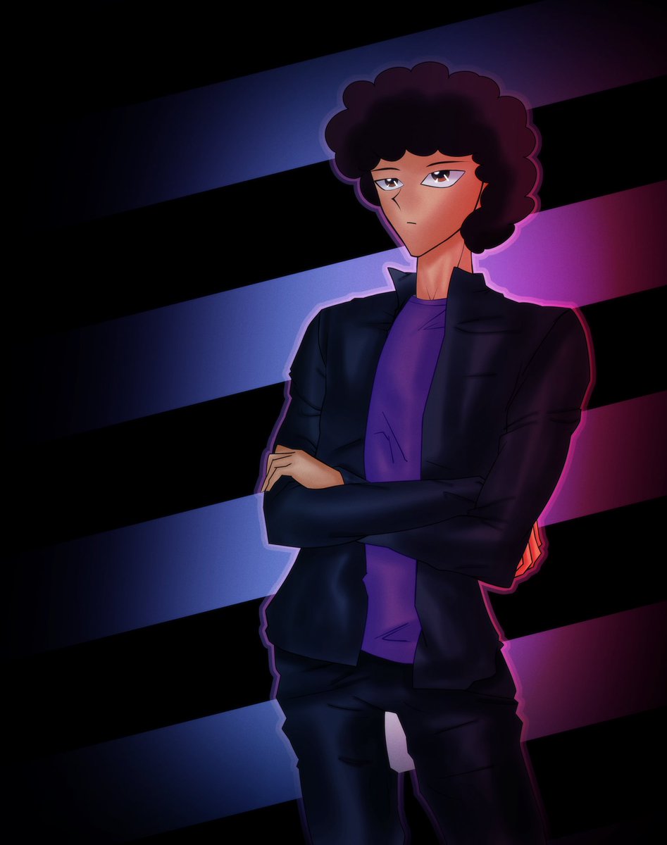 OmarWav's tweet photo. I was going for a cell shaded look, but the airbrush be so tempting haha #characterdesign #illustration #AnimeArt #anime #conceptart #characterconcept #nftart #comicart #manga #originalcharacter #noir #FilmNoir https://t.co/iNe7E0Ue4a