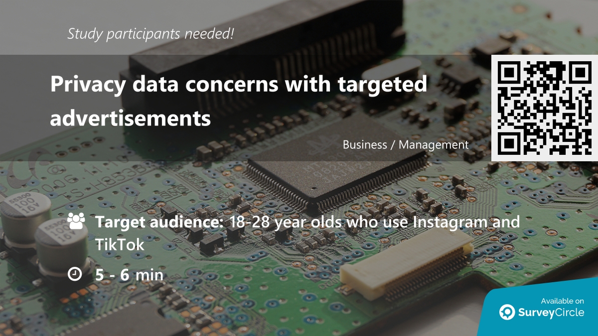 daily_research's tweet photo. Participants needed for online survey!
Topic: "Privacy data concerns with targeted advertisements" https://t.co/Yo5xhVclHo via @SurveyCircle
#SocialMedia #TargetedAdvertisements #PrivacyConcerns #DataProtection #data #survey #surveycircle https://t.co/dvt81LWvFy