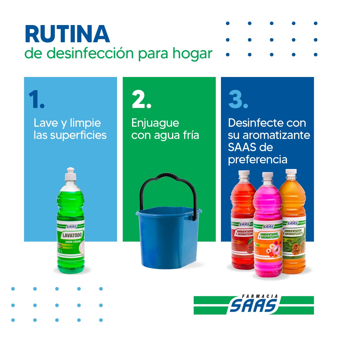 Farmacia_SAAS's tweet photo. Sigue el paso a paso para disfrutar de un hogar lleno de agradables fragancias y una completa desinfección. 🏠✔️
Visita tu Farmacia SAAS más cercana y lleva todo para tu hogar.
#FarmaciaSAAS #ATuLadoDondeEstés #DeliverySAAS #Medicamentos #Misceláneos https://t.co/eozrZeQGt1