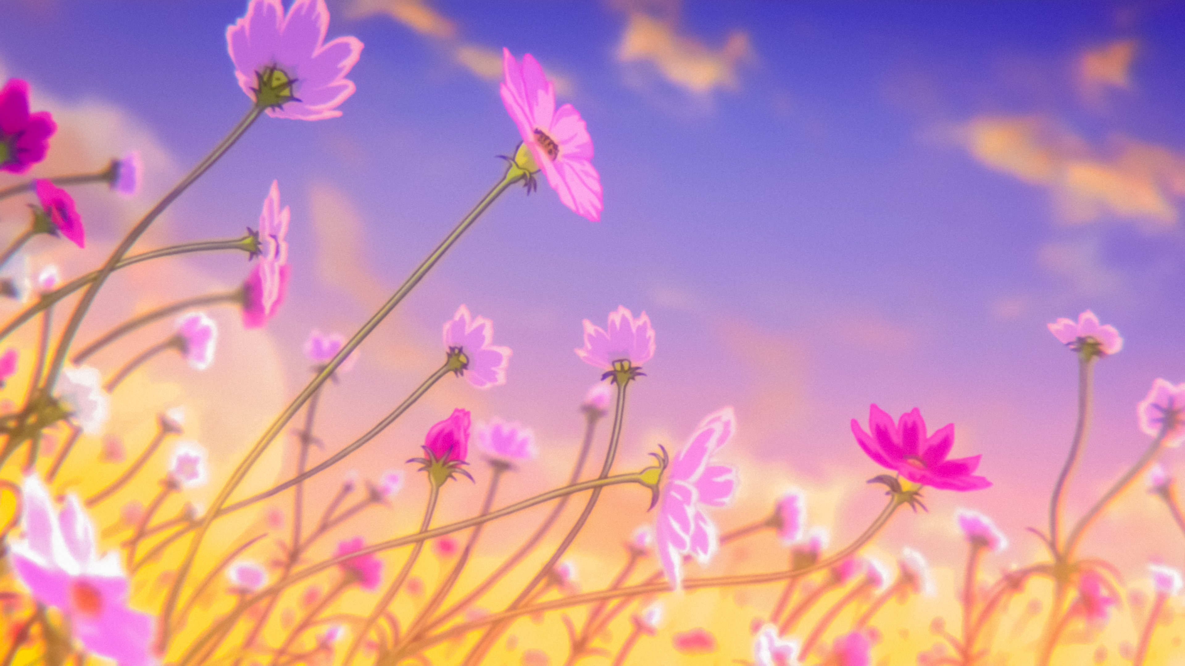 Anime cheap flower background