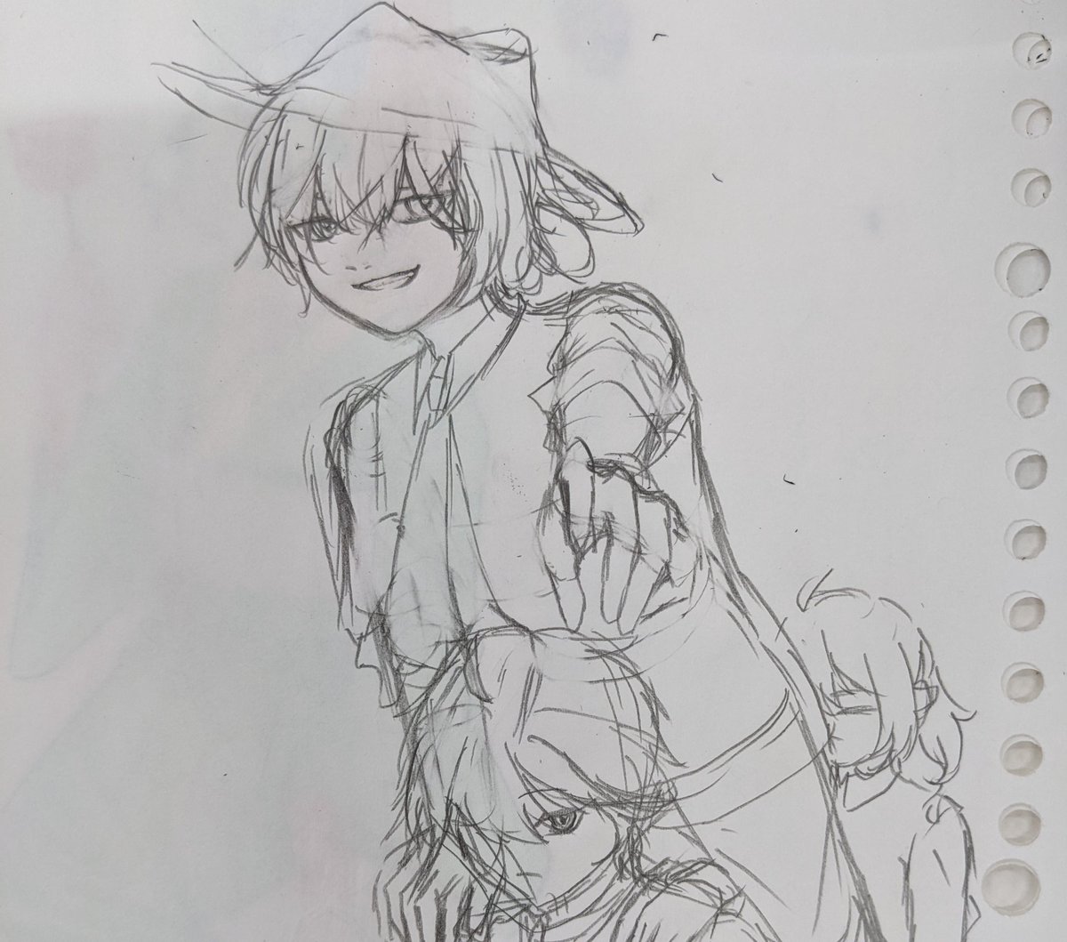akinannchi's tweet photo. @_HinanoOEKAKI アナロ��の描きかけですみません https://t.co/DsudVbRe3n